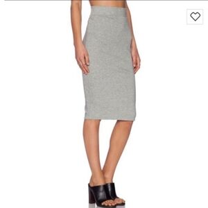 Standard James Perse Gray Jersey Pencil Skirt XS